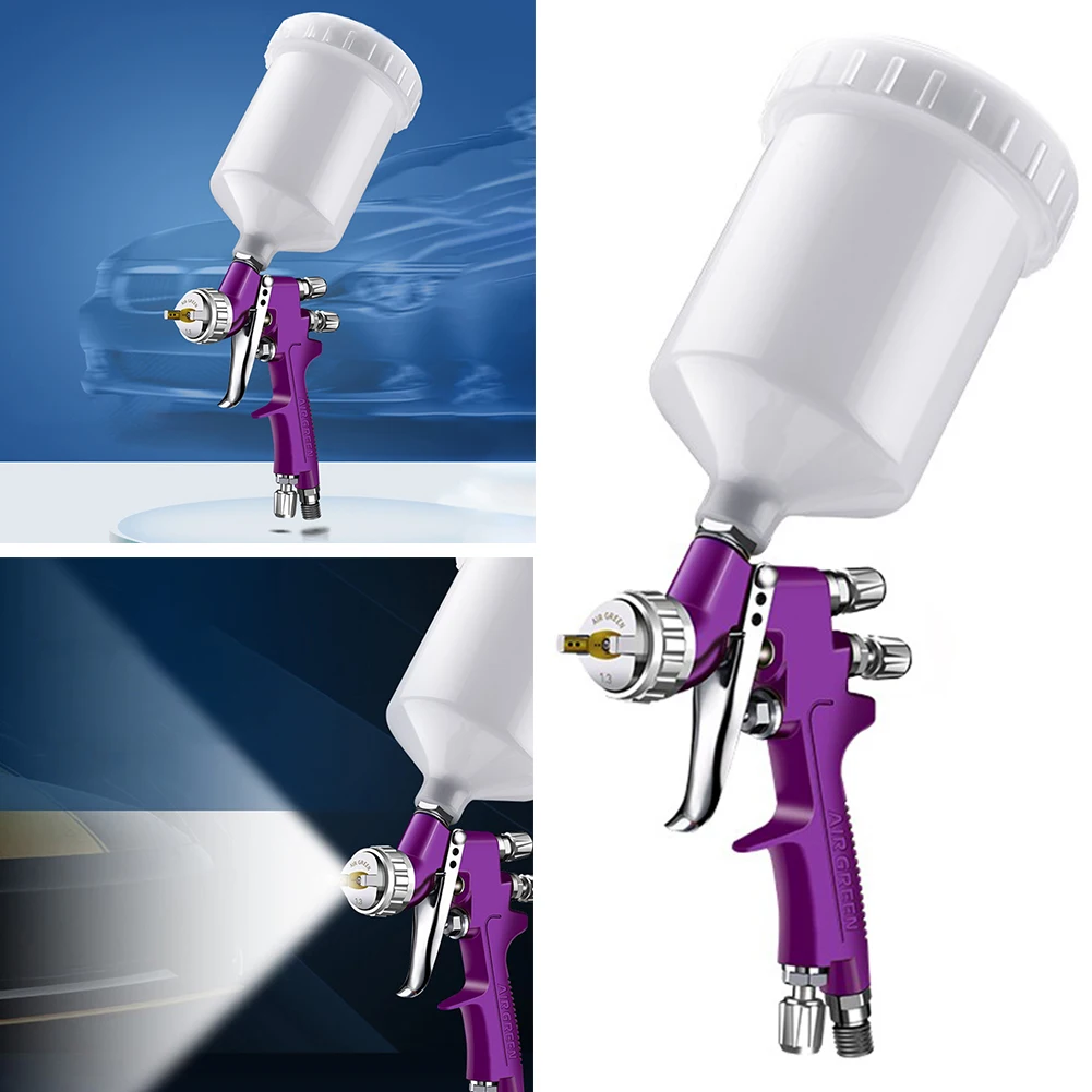 HVLP Pneumatic Portable Car Paint Spray Gun High Atomization 1.3MM Nozzle Spray Paint Kit Car/Furniture Oil Repair Gun