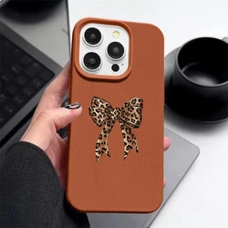 Leopard Print Bow Tie Star Phone Case Cover - Motorola G15 (S23775)