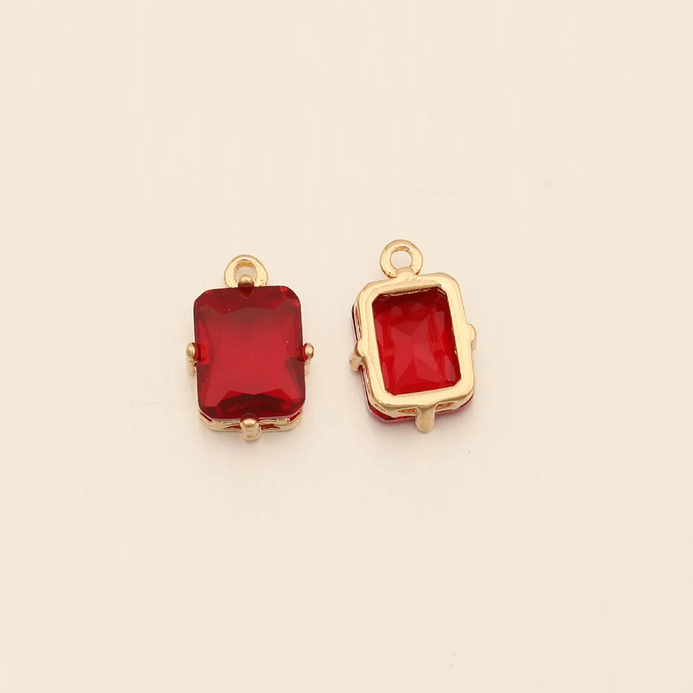 Cordial Design 9*14MM 50Pcs Rhinestone Pendant/Jewelry Findings & Components/Rectangle Shape/Hand Made/DIY Making/CZ Charms - cordial