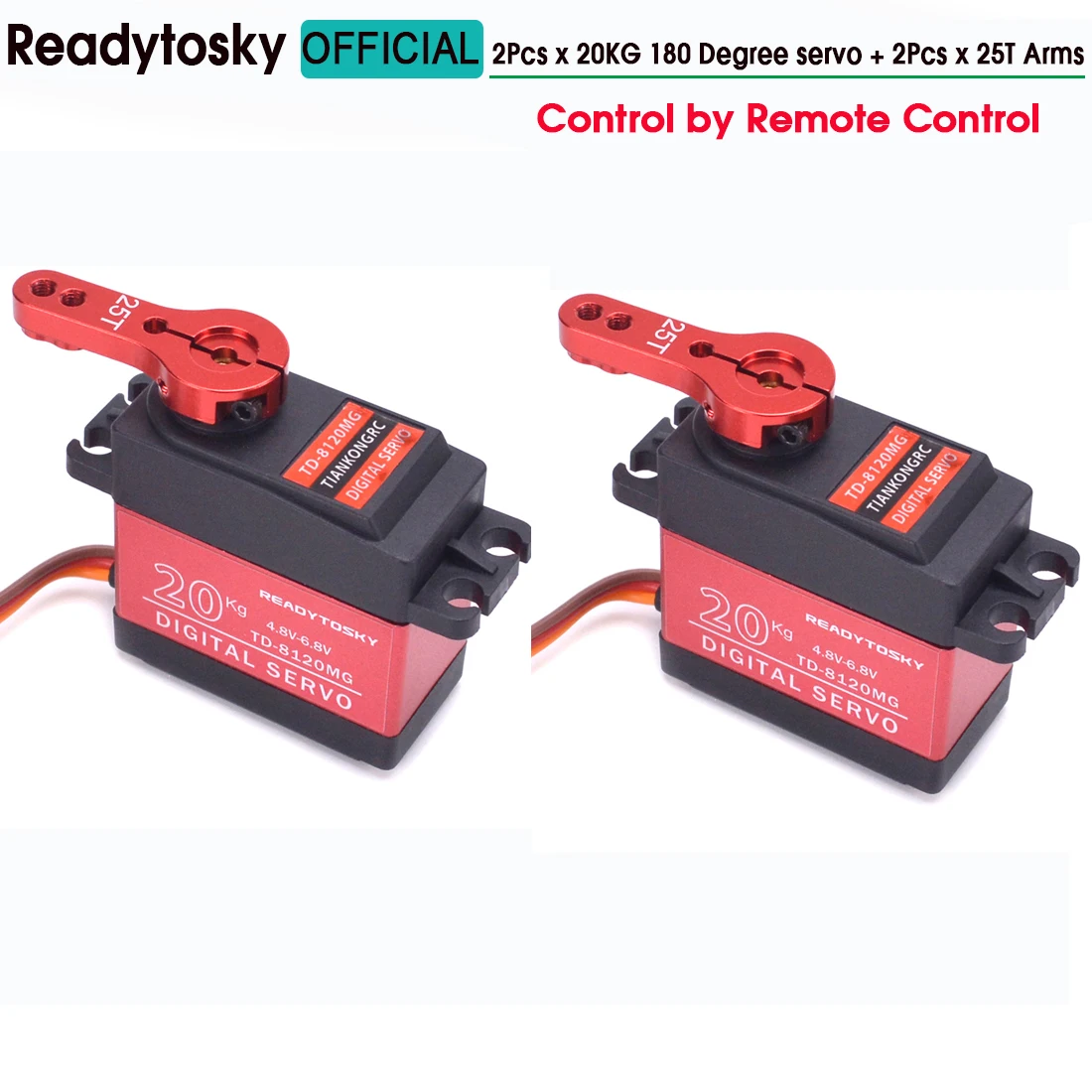 Senmubery Td-8120Mg Servo étanche Digital Metal Gear Avec 20Kg Couple élevé 180Angle Pour Rc Télécommande Voiture Modèle Véhicule 20Kg Servo