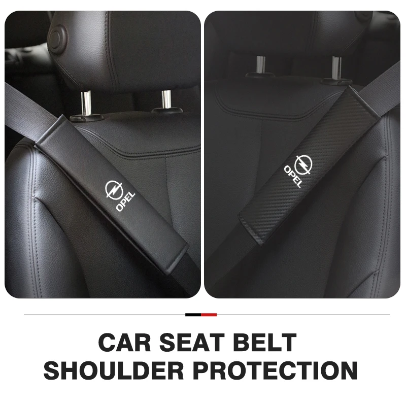 Car Seat Belt Leather Safety Shoulder Cover Protection Pad For Opel Vectra  Zafira Meriva Mokka Grandland Vivaro Antara - AliExpress
