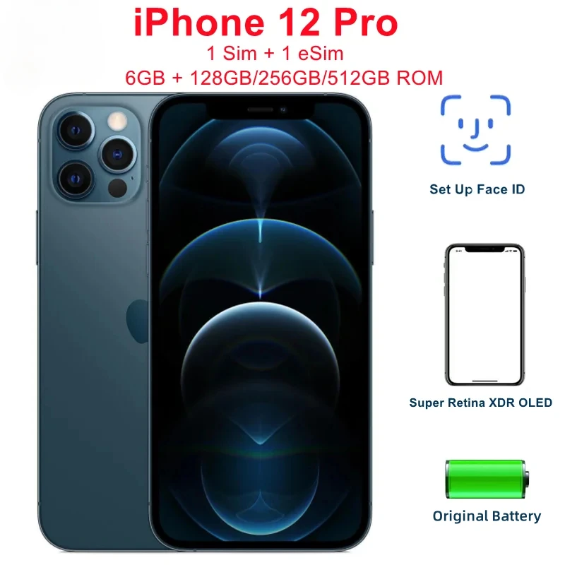 Iphone 12 Pro 6gb Ram 12pro 128 256 512gb Rom 6 1 Super Retina Oled A14.jpg Iphone 12 Pro 6gb Ram 12pro 128 256 512gb Rom 6 1 Super Retina Oled A14.jpg