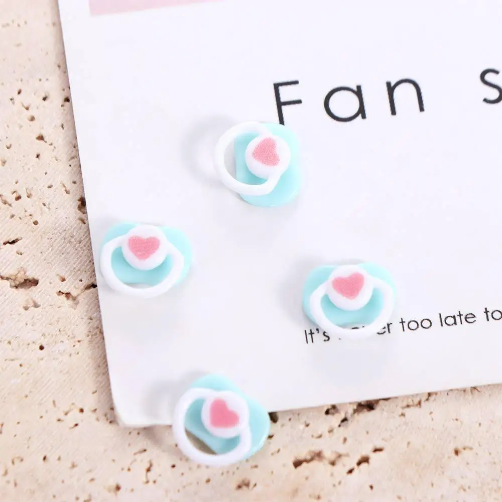 4Pcs Pacifier Model Mini Doll Pacifier Plastic Miniature BJD Doll Dummy Pacifier Cute Pink/Blue Doll Pacifier Accessories