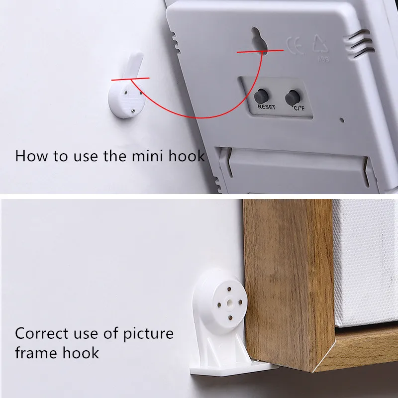 Hanging Hooks Picture Frame Hangers Wall Hooks 20PCS MultiFunction Painting Photo Plastic Nail Hanger Home Decor