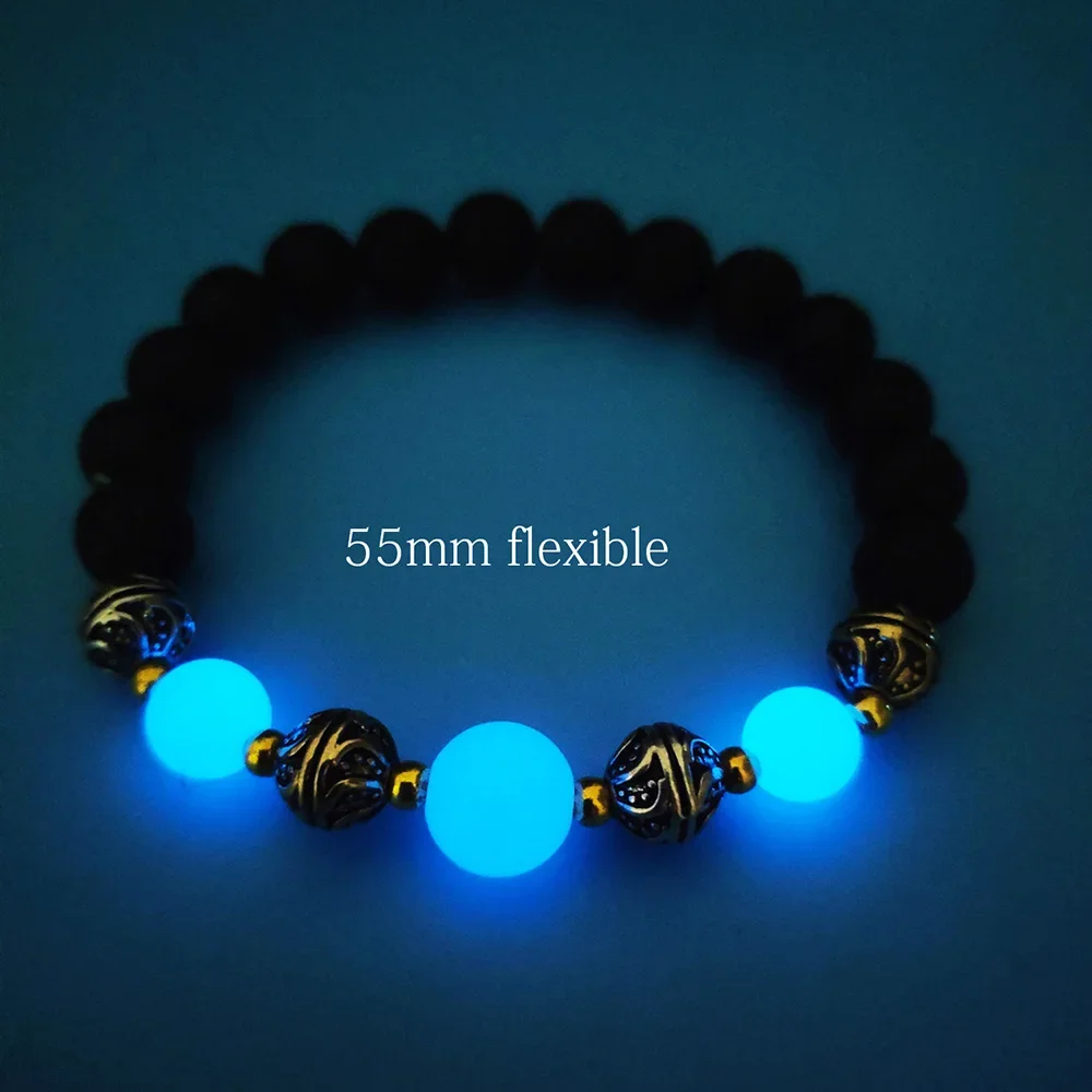 Charm Beads Bracelet Luminous Night Fluorescence Glow In The Dark for Men Women Halloween Gift bracelet jewelry