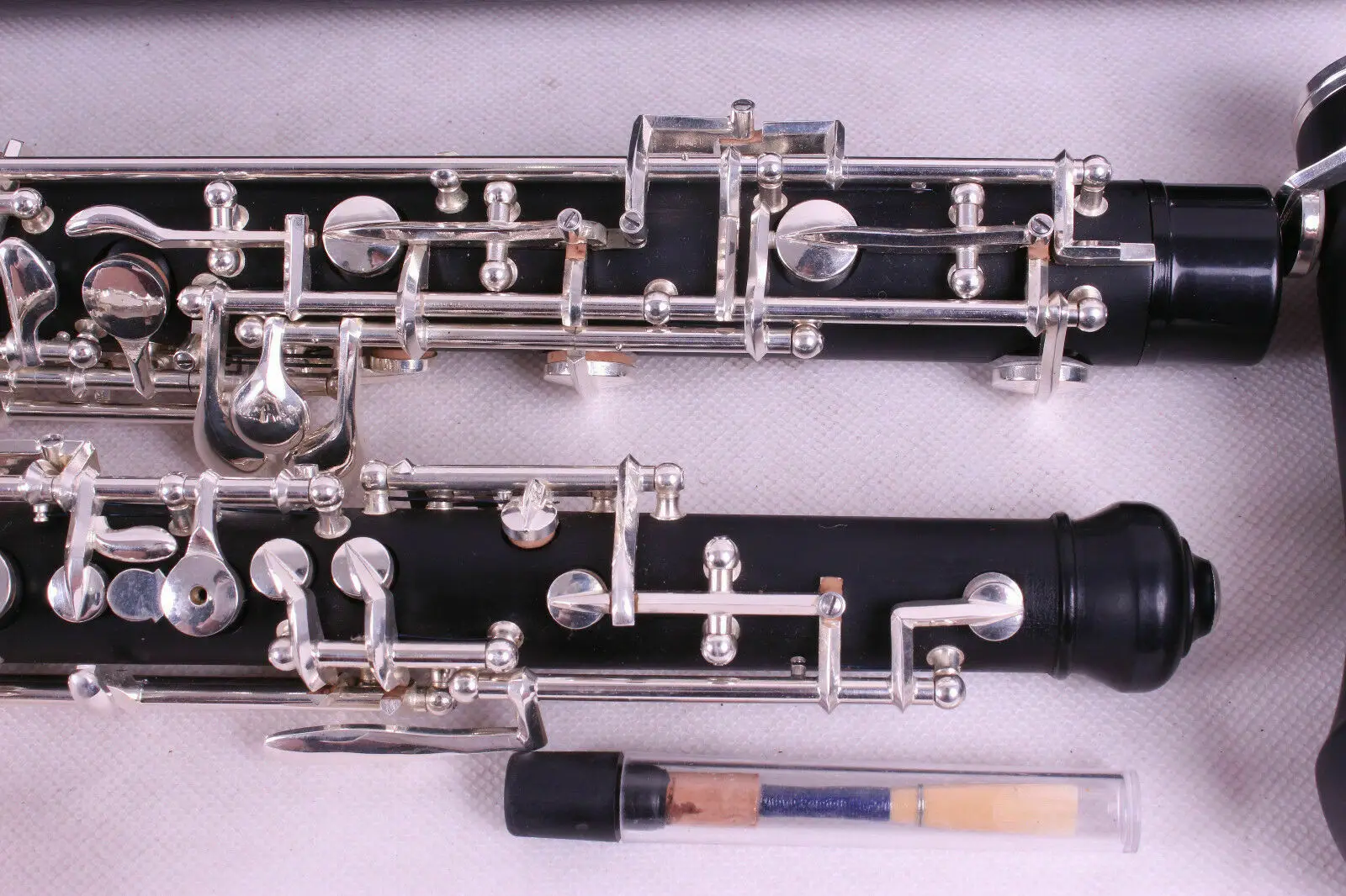 New Oboe C key Ebonite Wood 3rd Octave left F Resonance F with Oboe Case