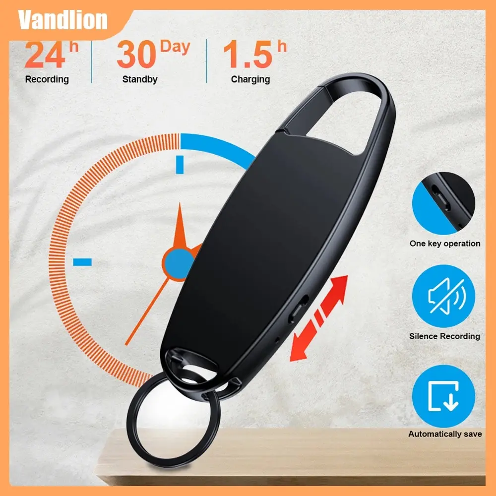 Vandlion V13 64G Digital Audio Recorder Mp3 Player 192Kbps Voice Activated HiFi Recording Dictaphone for Class Lecture Interview voice recorder