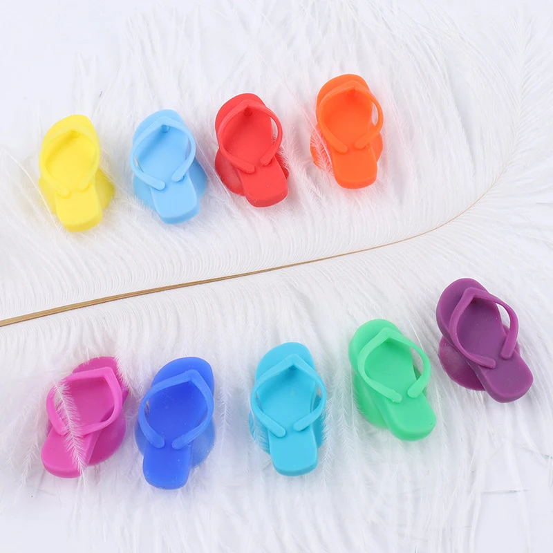 9 Pcs/set Creative Slipper Shaped Wine Glass Marker Silicone Sticker Party Cocktail Drinking wine glass marker wine glass decorations