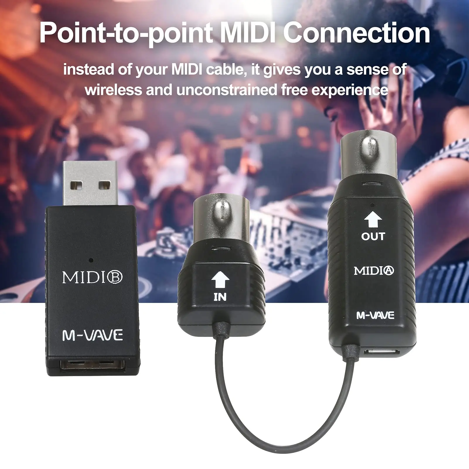 MIDI Pad Controller M-VAVE MS1 Universal 30m Wireless + USB-C Hub Cross-Platform for DAW/Education Win/macOS/iOS/Android