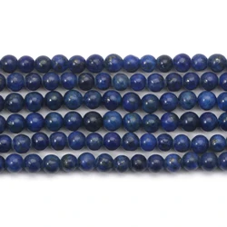 Natural Faceted Blue Sapphire Spacer Beads for Jewelry Making - 15'' Strand (Round Lapis Lazuli)