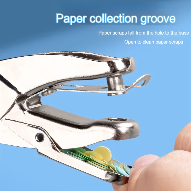Perforatrice à Trou Unique Robuste 8mm - Outil Bricolage Pour Cartes, Plastique Et Carton (Bleu)
