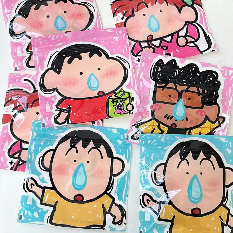 

10PCS Loopy Crayon Shin Chan Cute Sealed Bag Cartoon Packaging Jewelry Snack Storage Anime Storage Bag New Girl Toy Gift