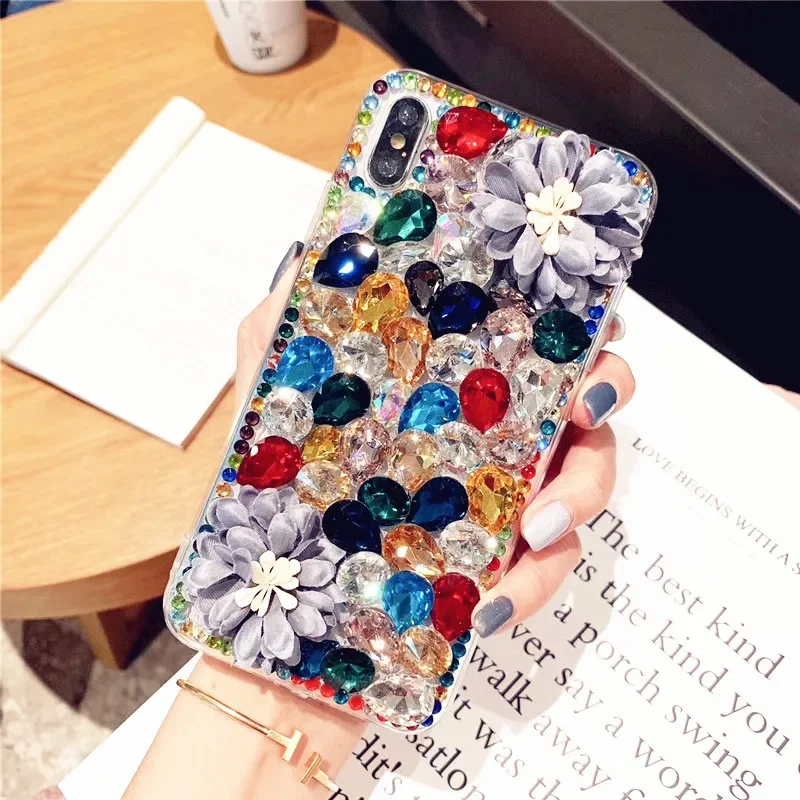 

Luxury Color Diamond Case Rhinestone Bling Phone Cover Fundas Coque for Samsung S24 S10 S20 S21 S22PLUS S23Ultra Note8 9 10 20