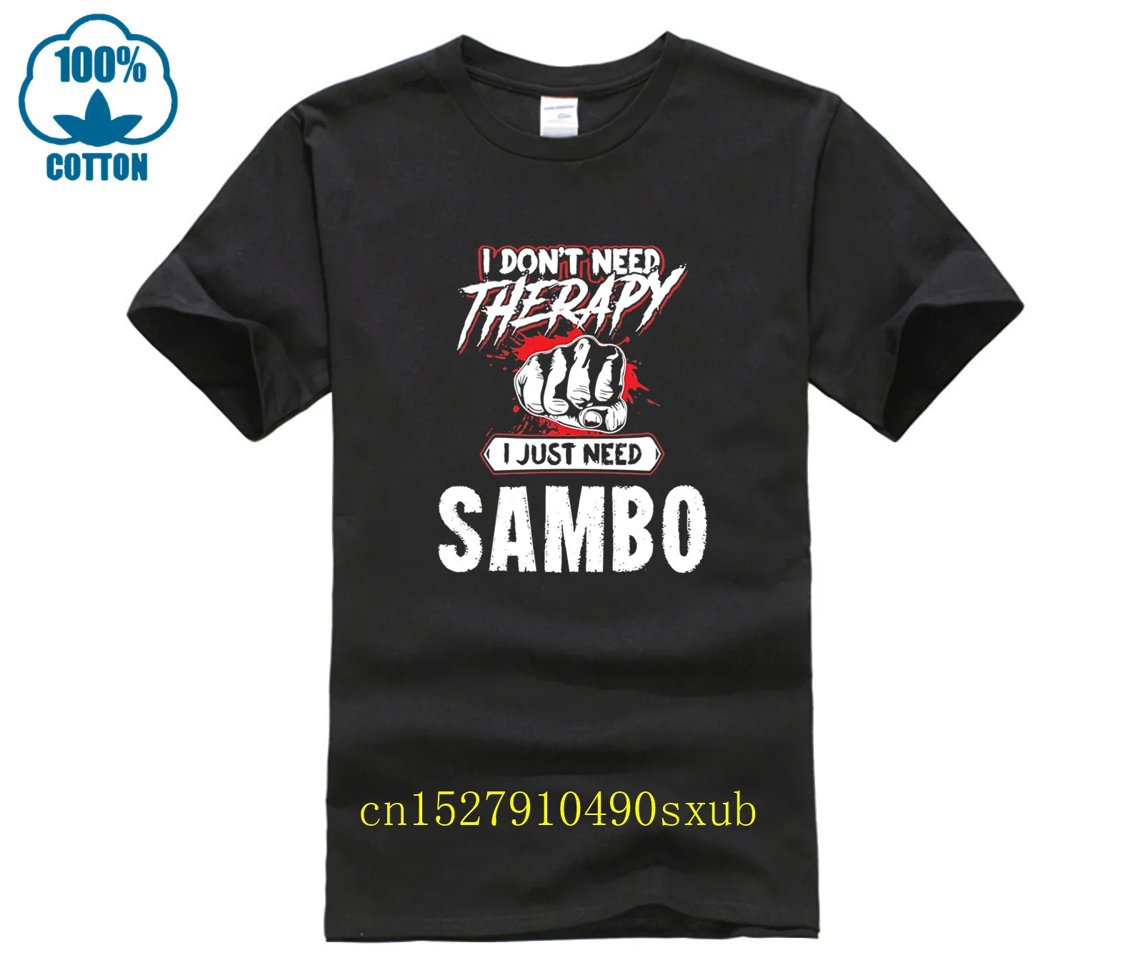 Фото Лидер продаж, модная футболка Sambo из 100 хлопка в подарок, футболка для терапии №1