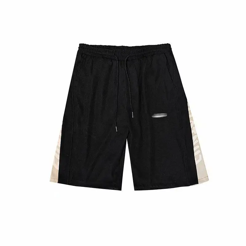Handsome Casual Sports Waist Drawstring Fake Two Piece Male Wide Leg Shorts Summer Loose High Quality Printing Man Trousers 2022