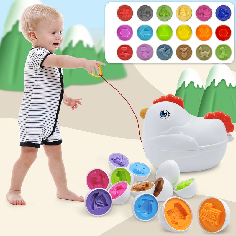 Huevos inteligentes Montessori para bebés, juguetes educativos para niños  de 2 a 4 años, 6 piezas - AliExpress