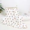 Baby  Organic Cotton Wrap Gauze Ruffle Baby Blanket Newborn Security Muslin Swaddle Blanket 2