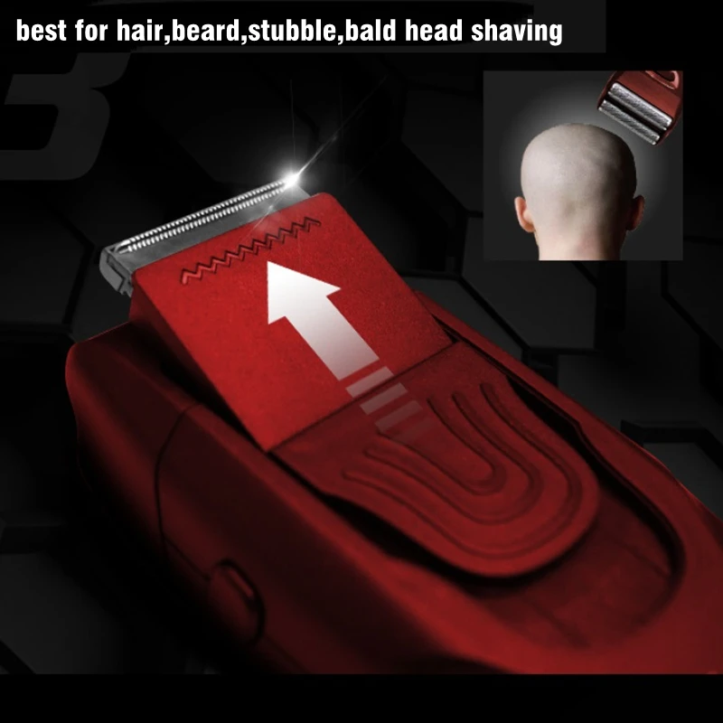 Kemei Powerful Foil Electric Shaver Hair Rechargeable Beard Electric Razor Men Bald Head Shaving Machine Extra Mesh
