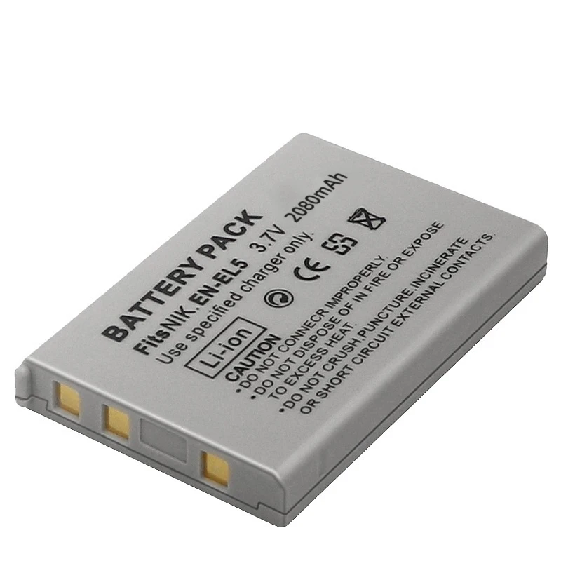 Bateria e Carregador Duplo para Nikon Coolpix Enel5 En-el5 2080mah P530 P520 P510 P100 P500 P5000 P5100 P6000 3700 4200 - Image 4