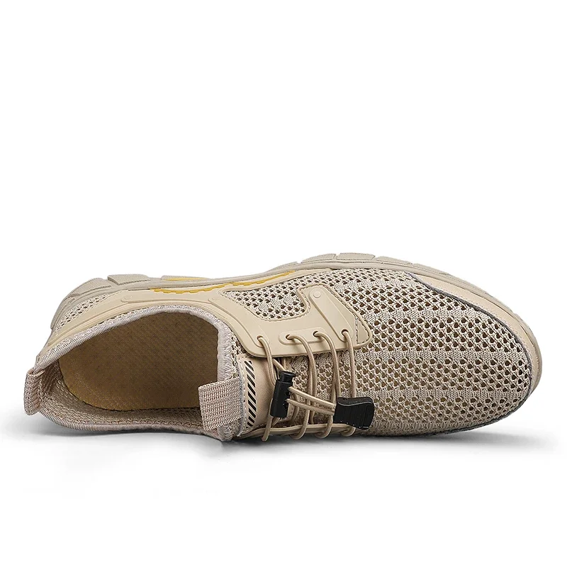 Large Size Men's Shoes Mesh Men Casual Shoe Fashion Breathable 2024 Outdoor Wading Man Lace-Up Flats Comfortable Sneakers