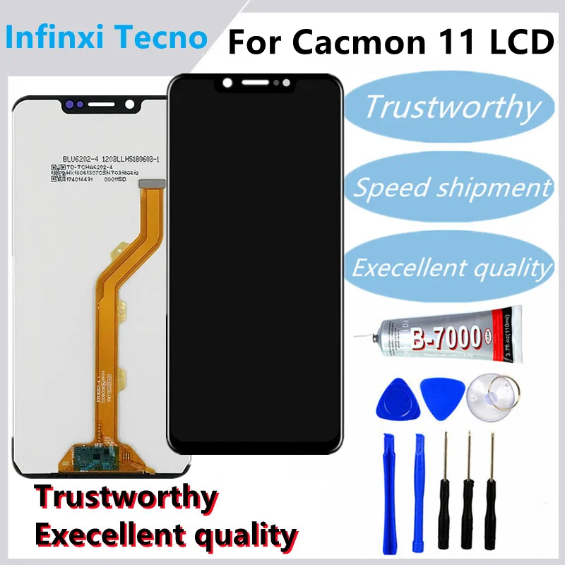 

6.2" For Tecno camon11 CF7 camon 11 CF8 camon 11pro LCD Display Touch Screen Digitizer Assembly New Repair Replacement Parts