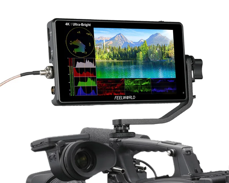 6 인치 2600nits HDR/3D LUT 터치 스크린 DSLR, 파형 벡터스코프 히스토그램 FEELWORLD LUT6S 카메라 필드 모니터