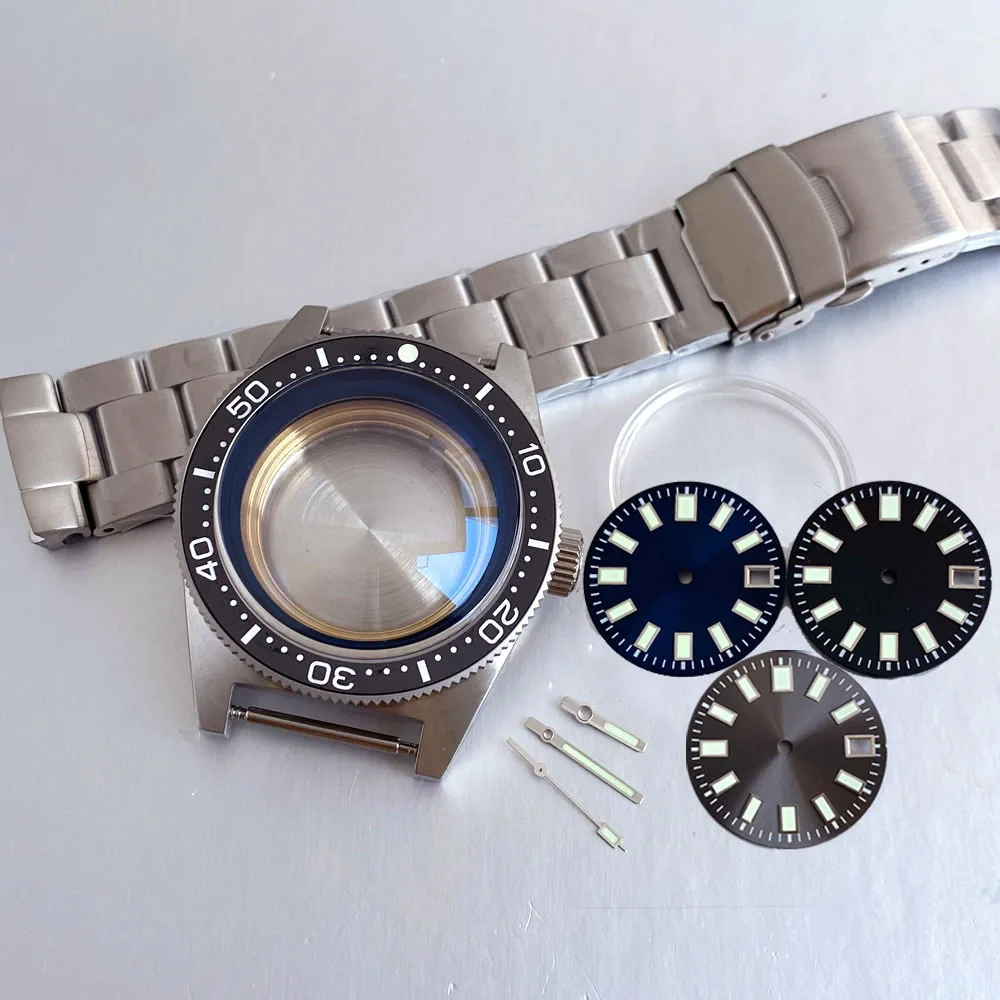 Professional Diving Automatic Watch Case with Domed AR Sapphire and 120-Click Bezel, 300M Waterproof