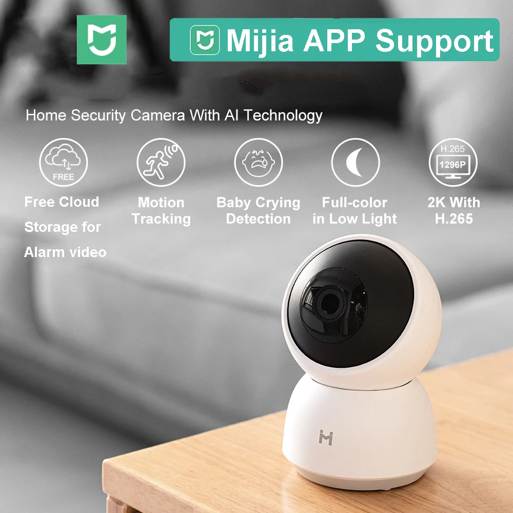Smart for Xiaomi Camera 2K 1296P HD 1080P 360 Angle WIFI Night Webcam Video IP Camera Baby Security Monitoring Mi Home APP