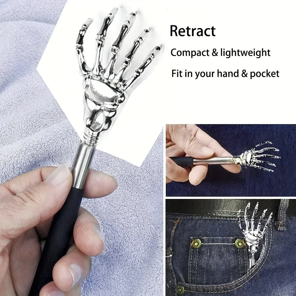 Portable Stainless Steel Telescopic Back Scratcher Extendable Scratcher Back Massager Tool For Blood Circulation Relax Health