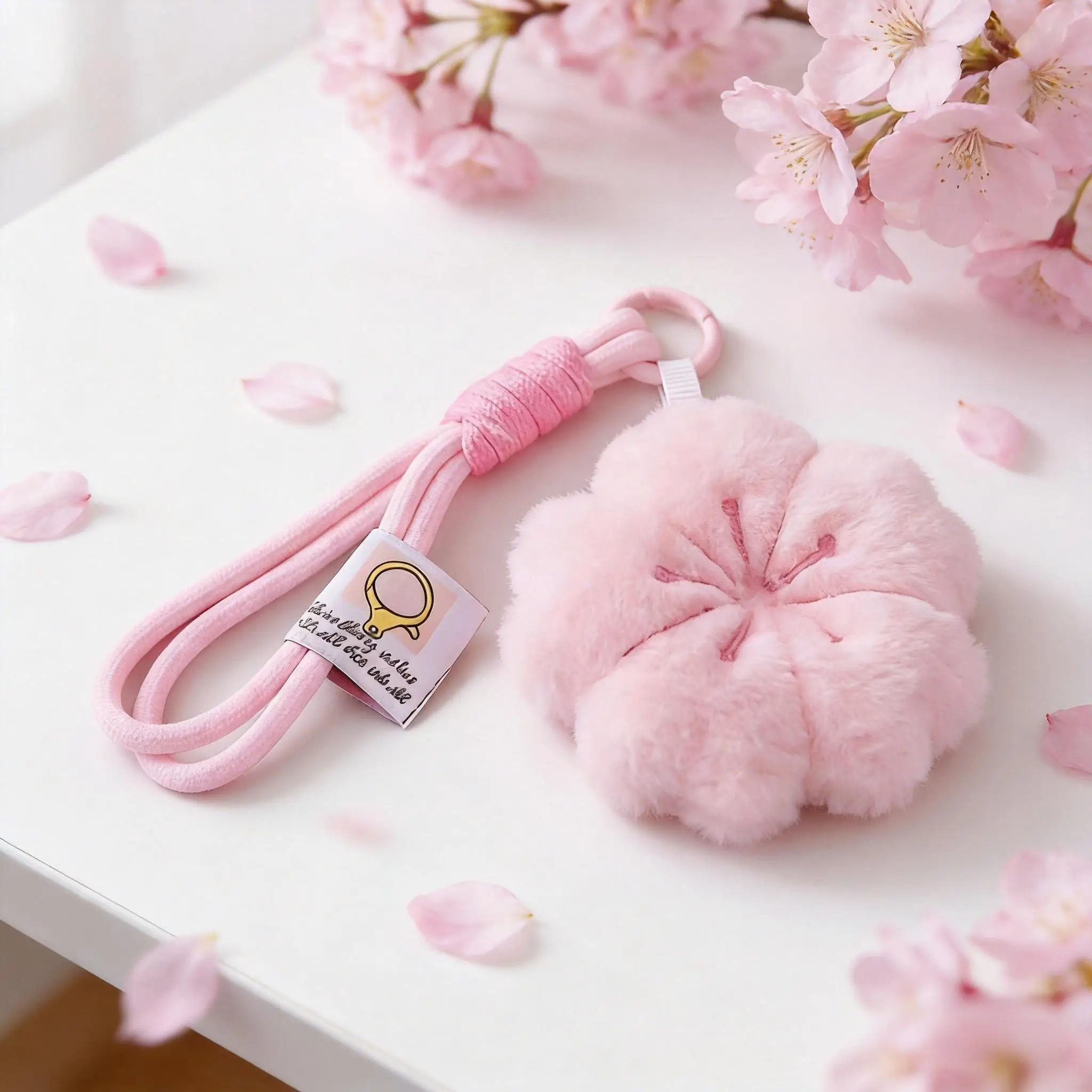 9cm 귀여운 핑크 사쿠라 플러시 장난감 부드러운 꽃 인형 열쇠고리 펜던트 가방 장식 플러시 인형 생일 선물 어린이 남아 여아