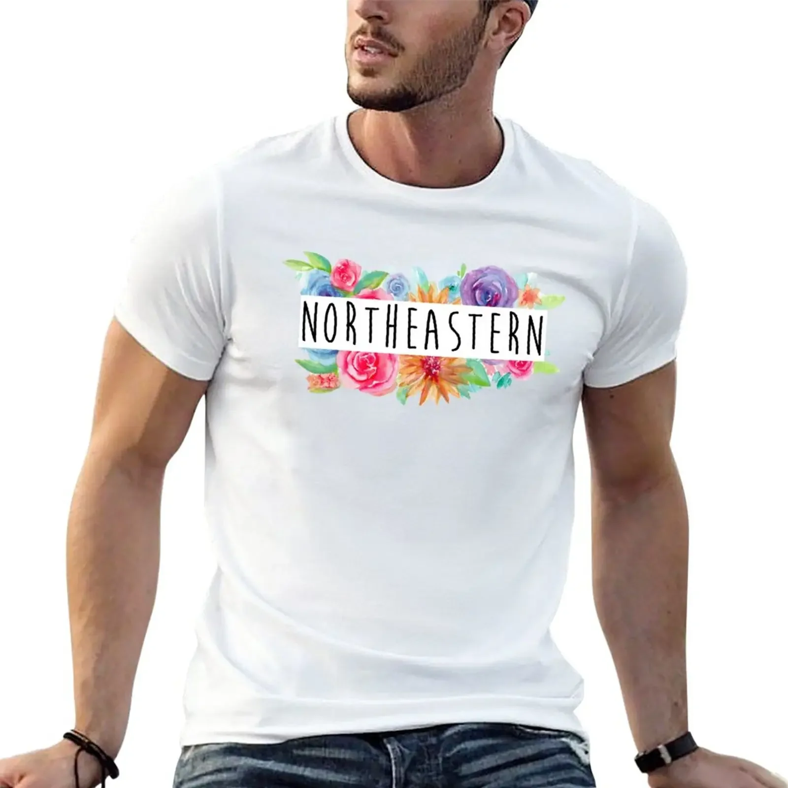 

Northeastern University T-Shirt oversizeds Blouse boys animal print Men's t-shirt