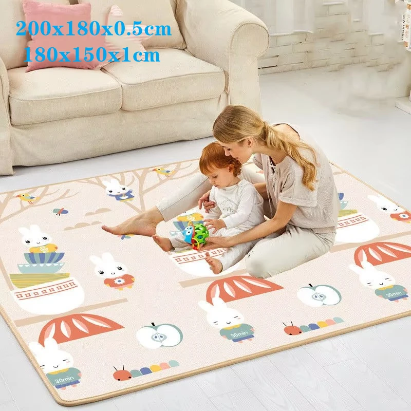 Tasteless Large Size Play Mats for Children's Safety Mat 1cm EPE Environmentally Friendly Thick Baby Crawling Folding Mat Carpet