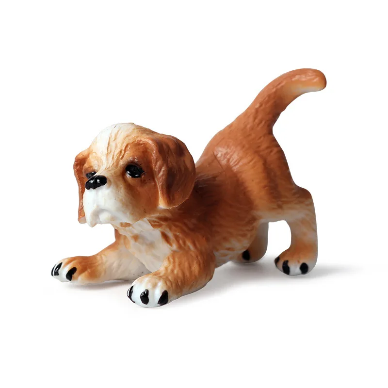 

5*2.8*3.8 CM solid simulation animal dog model toy new St. Bernard puppies St. Bernard puppies children dolls