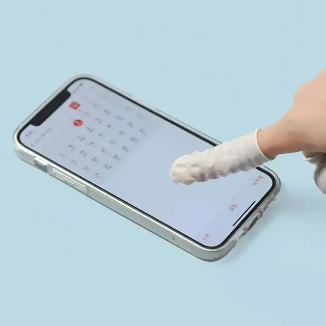 Disposable Fingertips Protector Gloves Natural Rubber Non-slip Anti-static Latex Finger Cots Fingertips Durable Tool Protection 6