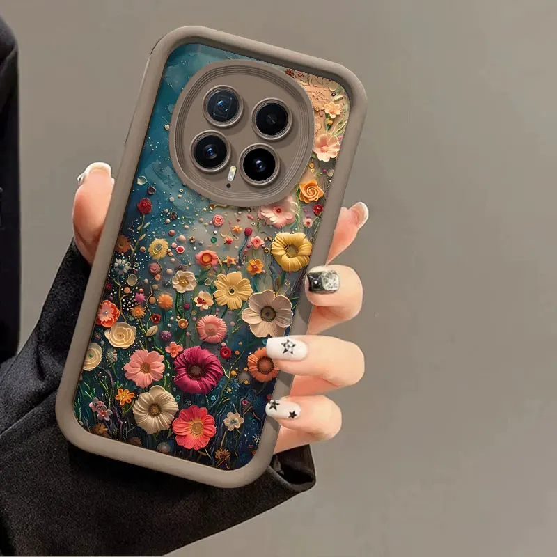 Floral Print Shockproof Silicone Protective Case