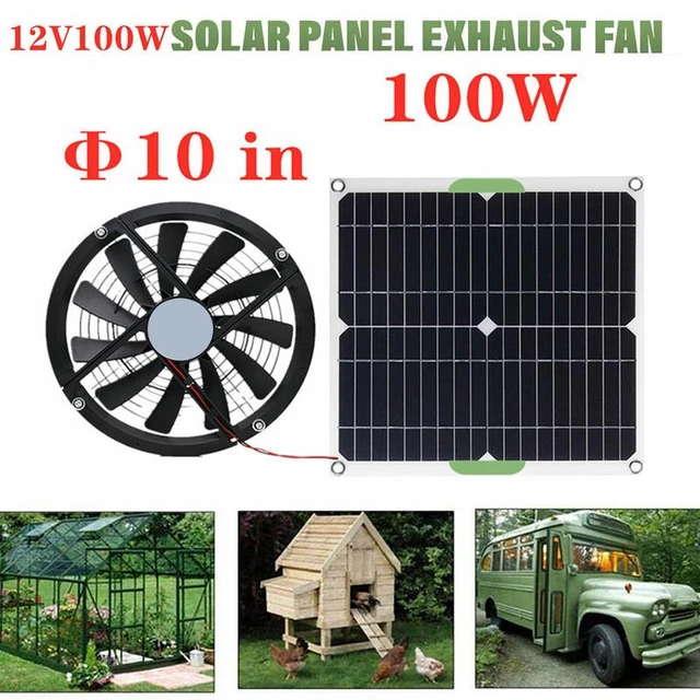 Small Solar Exhaust Fan 12V Fans With Solar Panel Round Ventilation u0026  Cooling Extractor Vent For Greenhouses Chicken Coops Sheds - AliExpress