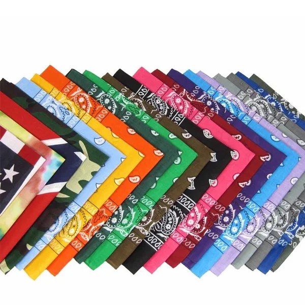 Fashion Hip Hop Bandana Square Scarf Black Red Paisley Headband Printed For Women/Men/Boys/Girls Trendy Streetwear Headband