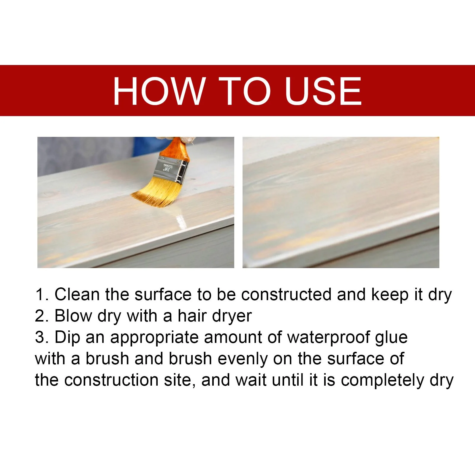 1pc BULAIEN Transparent Waterproof Sealant, 100g, Odorless Quick-Dry, Non-Destructive for Ceramic, Multi-Purpose Leak Repair Pai 5
