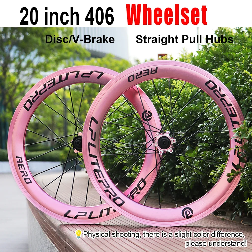 LP LITEPRO AERO vouwfietswielsets, 20 inch 406/451/349 aluminiumlegering, 40 mm hoge diepe velgnaaf met_voghion.com