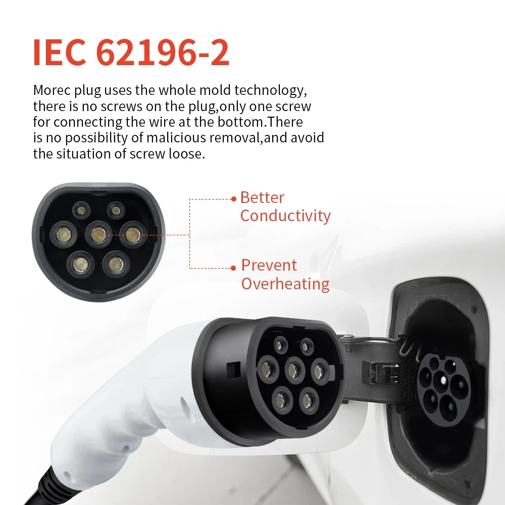 Electric Car Charger EV Charging Cable 16A32A Singlephase Threephase