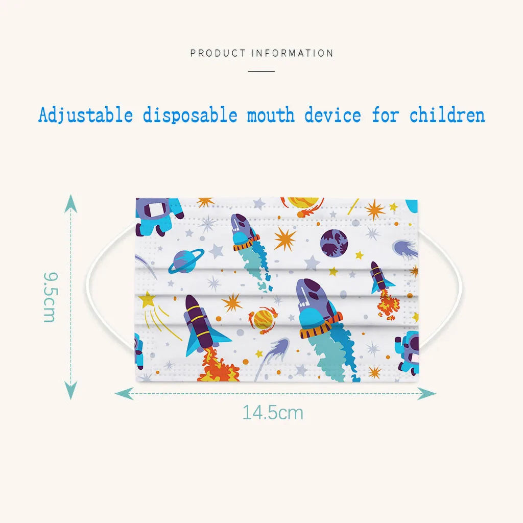 Children'S Mask Disposable Face Mask  Industrial 3ply Ear Loop 50pc Mascarillas Desechables Disposable Mouths Covers Dust Mask 5
