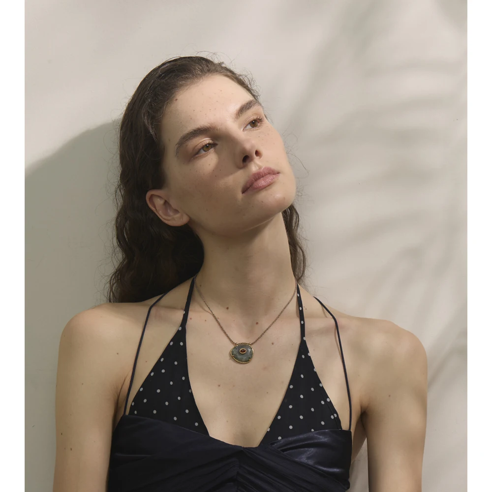 Yhpup Necklace Pendant Stone Standard