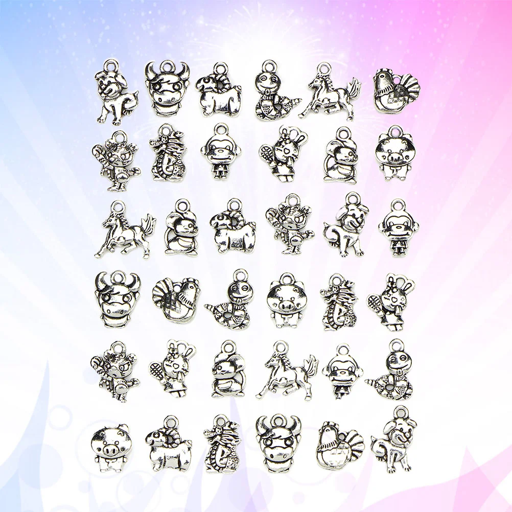 

Bunny Accessories Chinese Zodiac Charms Lucky Animal Crafts Pendant Collectibles Bead Diy Necklace Bracelet Keychain