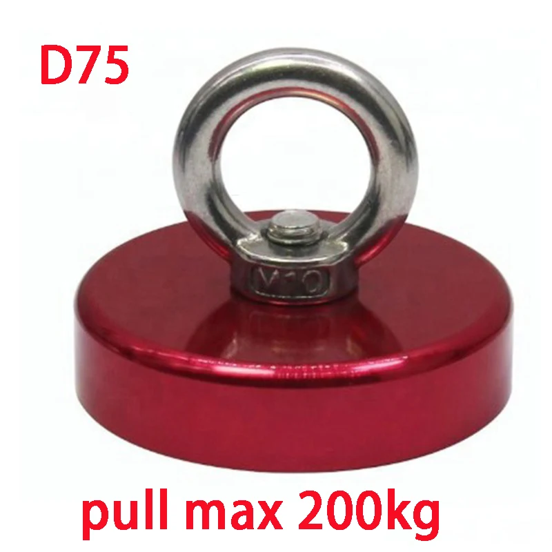 Details about   D75mm Strong Powerful Round Neodymium Magnet Magnetic Fishing Holder With Ring 