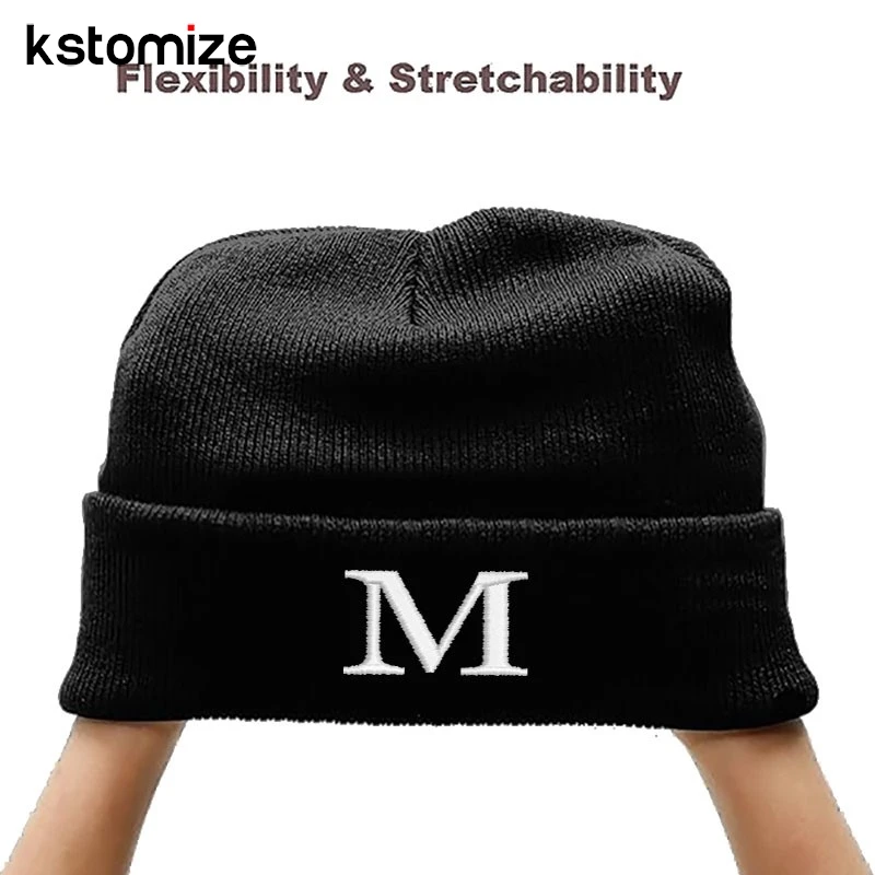 Cappello lavorato a maglia Mayhem con fascia in metallo nero, berretto autunno inverno, berretti di colore caldo per regali da uomo e donna  200000297