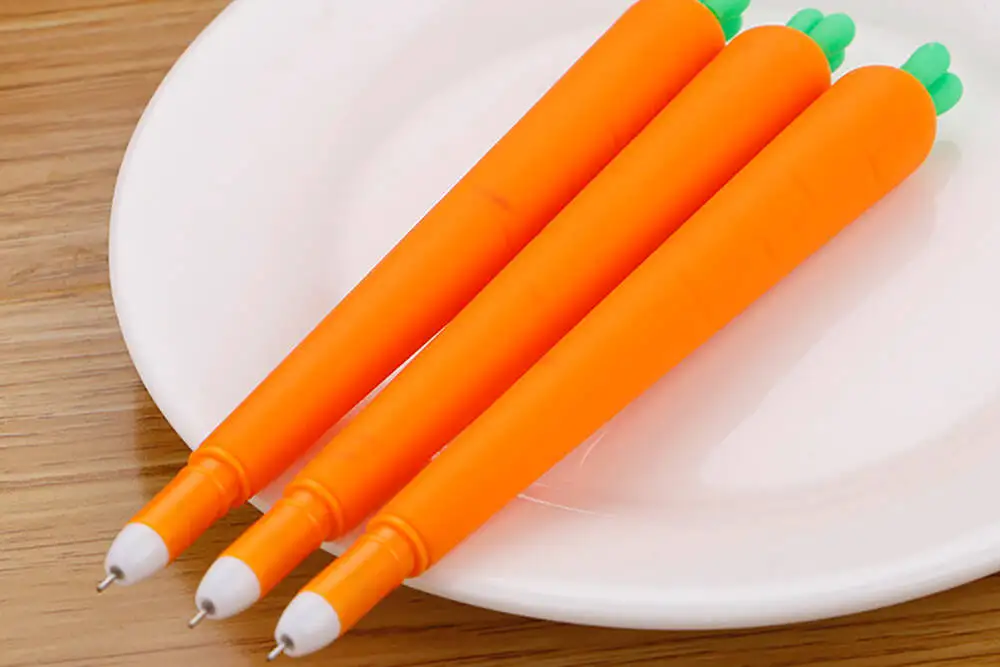 1-2-4-12 Stück Niedliche Kawaii Karotten-Gelstifte Werbegeschenk Schreibwaren Schul- und Bürobedarf Kreative Süße Hübsche Stifte – Detail 8