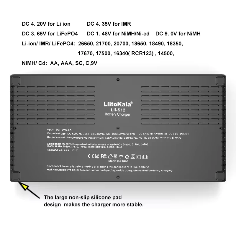 Adaptateur secteur EU/USA du chargeur multiport Lii-S12, avec câble et prise amovible pour différentes normes.