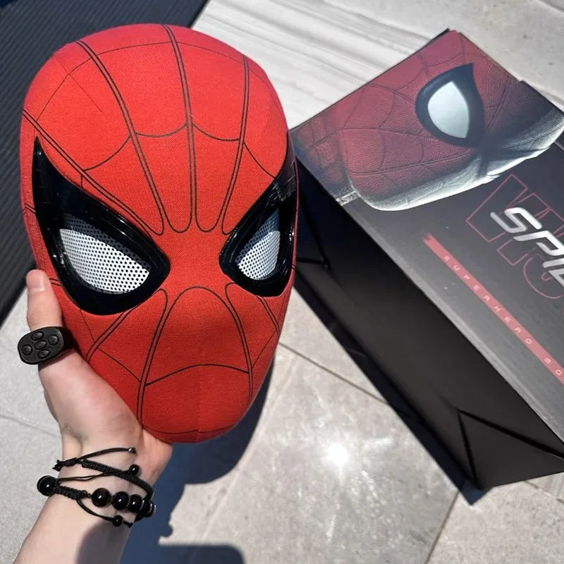 

Индукционные головные уборы Marvel Человек-паук подвижные глаза COS с дистанционным управлением аксессуары для Хэллоуина наряд для детей подарочная коллекция