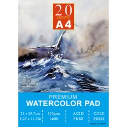 Premium Watercolour Paper Pad - 300gsm, 20 Sheets (A4)