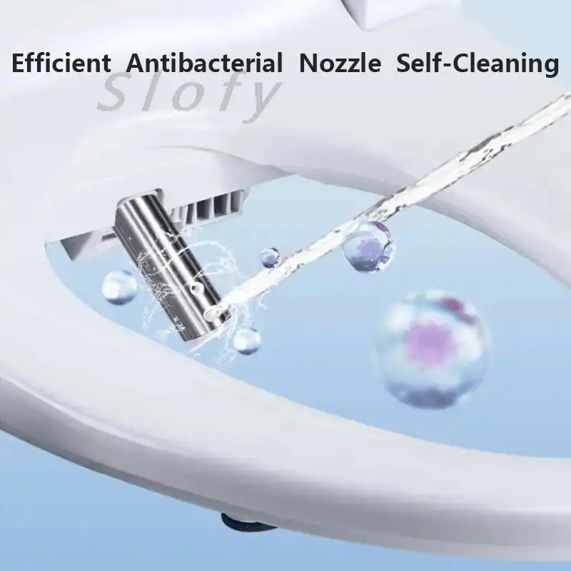 Intelligent Toilet Cover Automatic Flushing Toilet Seat Electric Bidet Seat With Heated Warm Air Dryer Night Light